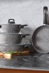 Gris Bio Granite 7 Piece Cookware Set - Swordslife