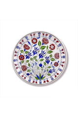 Rose And Tulip Patterned Classic Iznik Tile Plate - Swordslife