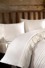 Guipure Double Duvet Cover Set - Cream - Swordslife