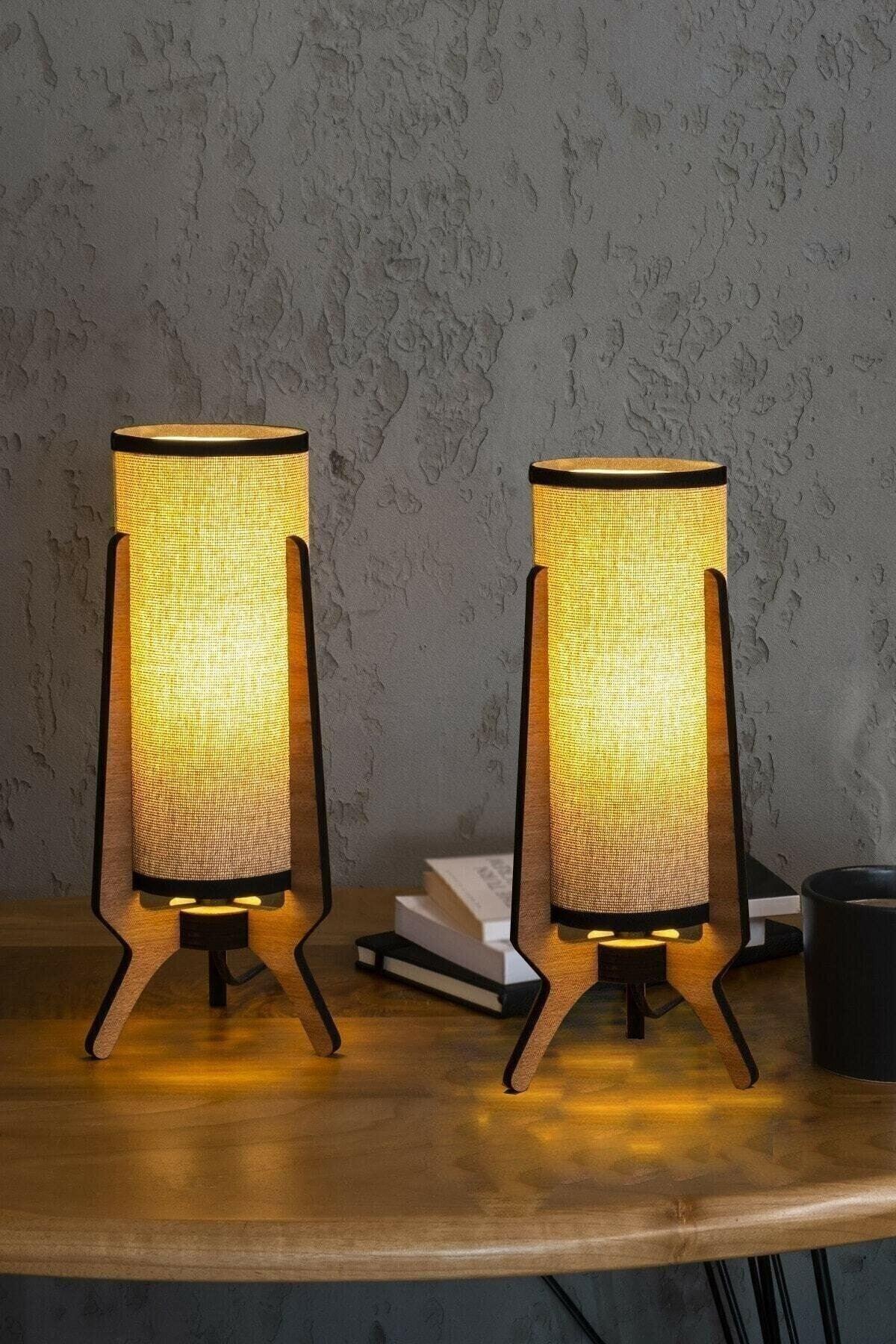 Güvenplast Wooden Leg Mesh Basic Line Lampshade 2 Pcs - Swordslife