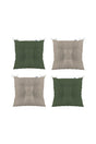 Khaki Beige 4-Piece Combination Pofidik Square Chair Cushion 40 x 40 cm - Swordslife