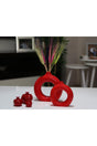 Ring Vase Bohemian Vase Set of 2 Fire Red - Swordslife