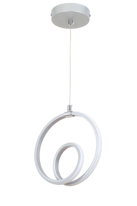 Hall Hall Living Room White Light Single Led Chandelier Silver Color - Swordslife