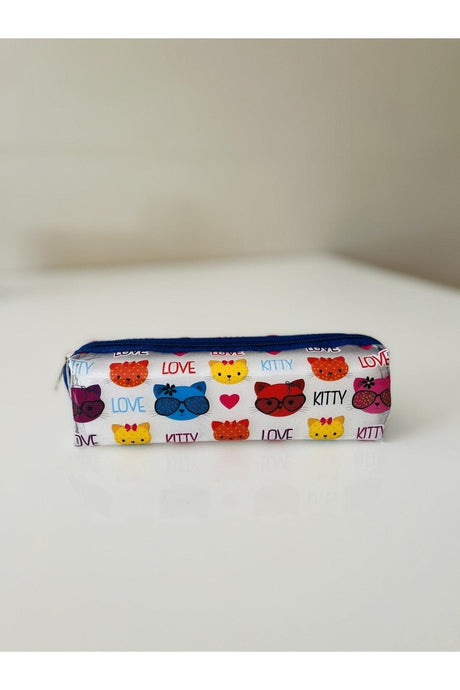 Navy Blue Zippered Hello Kitty Pencil Holder