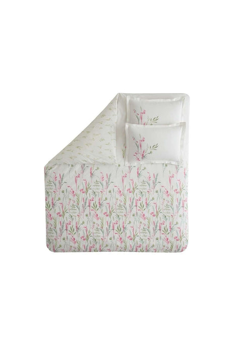 Hana Ranforce Single Duvet Cover Set - Pink - Swordslife