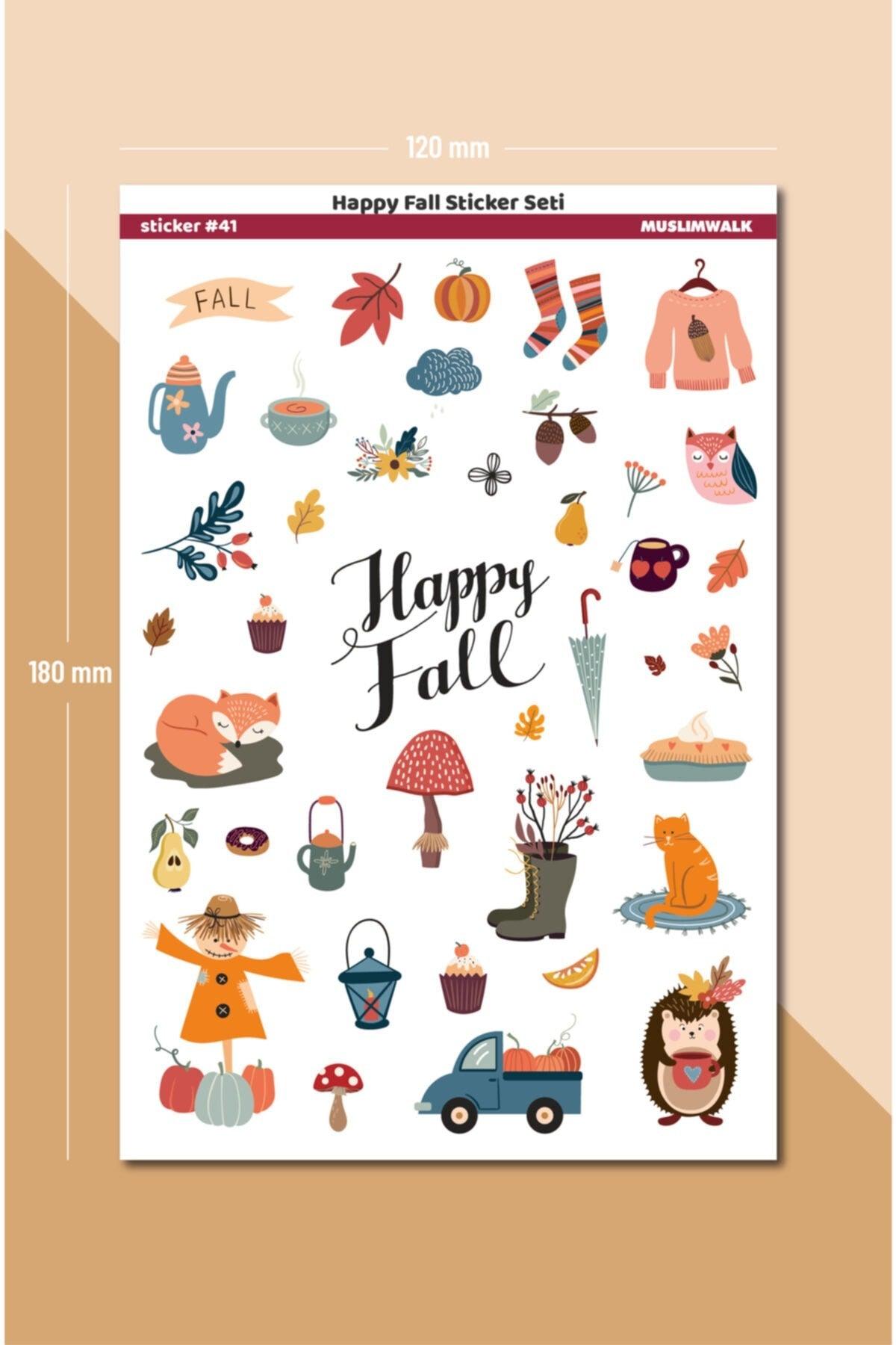 Happy Fall Autumn Themed Sticker Set 170