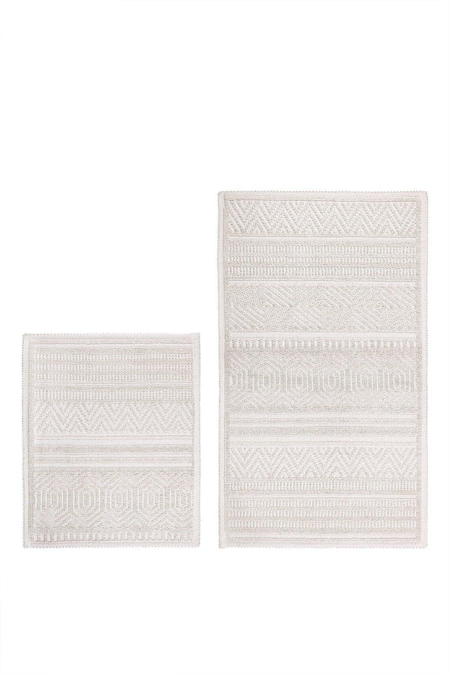 Hat Natural Cotton Bathroom Rug Set