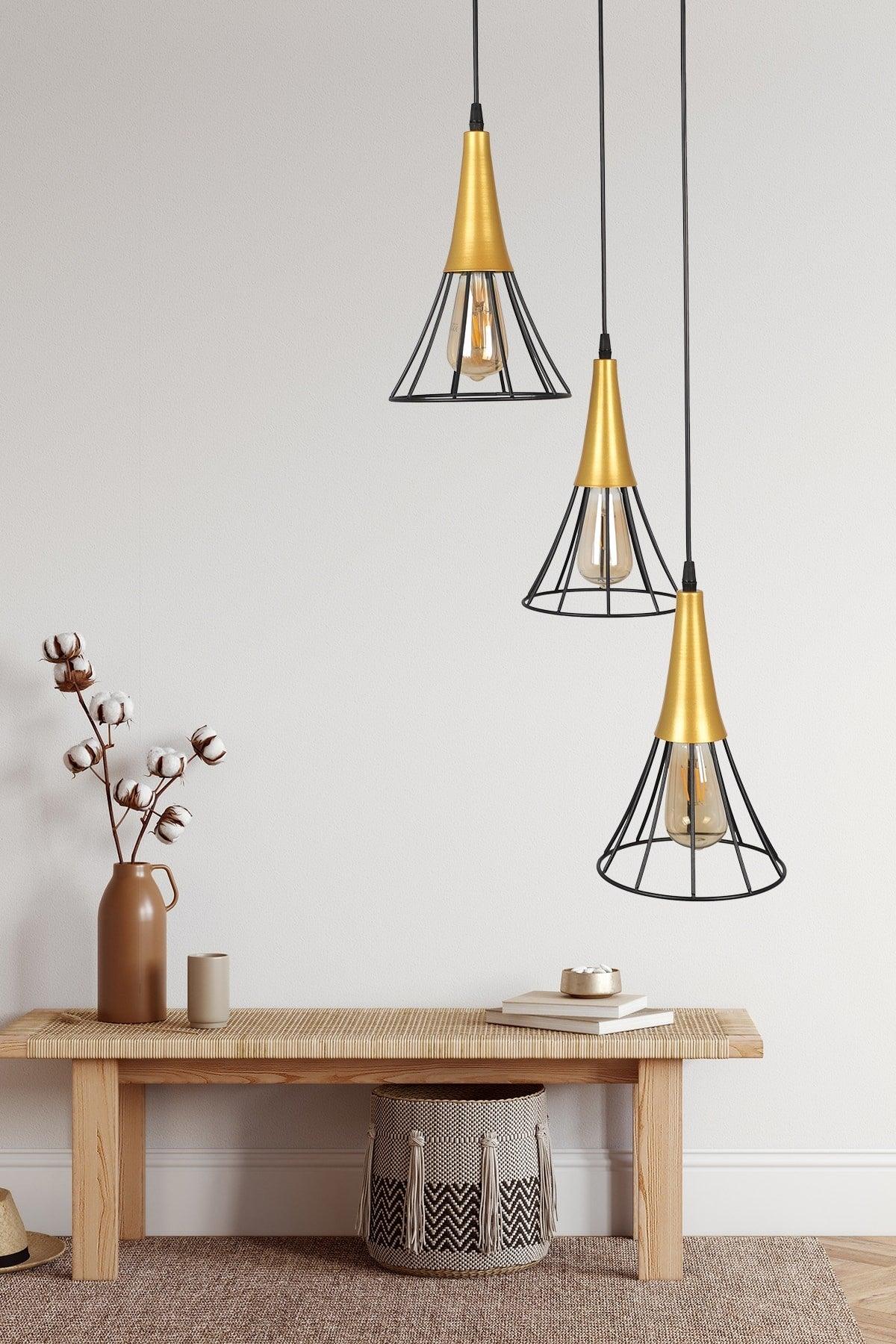 Havana 3rd Chandelier Black-gold - Swordslife