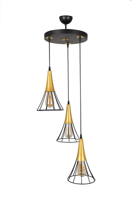 Havana 3rd Chandelier Black-gold - Swordslife