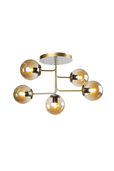 Hazeran 5th Tumbled Honey Globe Glass Chandelier - Swordslife