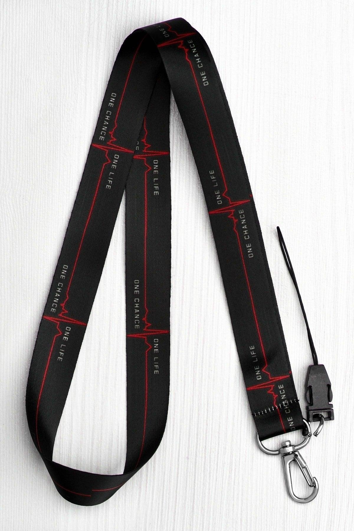 Heartbeat Ecg Name Badge Neck Strap Lanyard