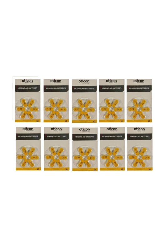 Hearing Aid Batteries 6 Pcs. No:10 Number Total