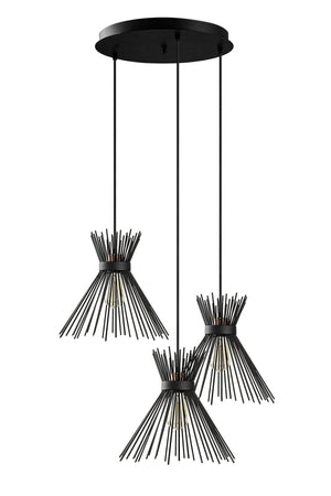 Hedgehog Model Modern Design Triple Black Pendant Chandelier - Swordslife