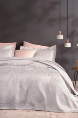 Heliks Double Bedspread Set - Dried Rose - Swordslife