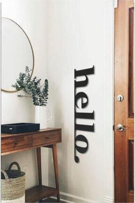 Hello Wooden Graffiti - Wall Decor ( 50x20 Cm ) - Swordslife