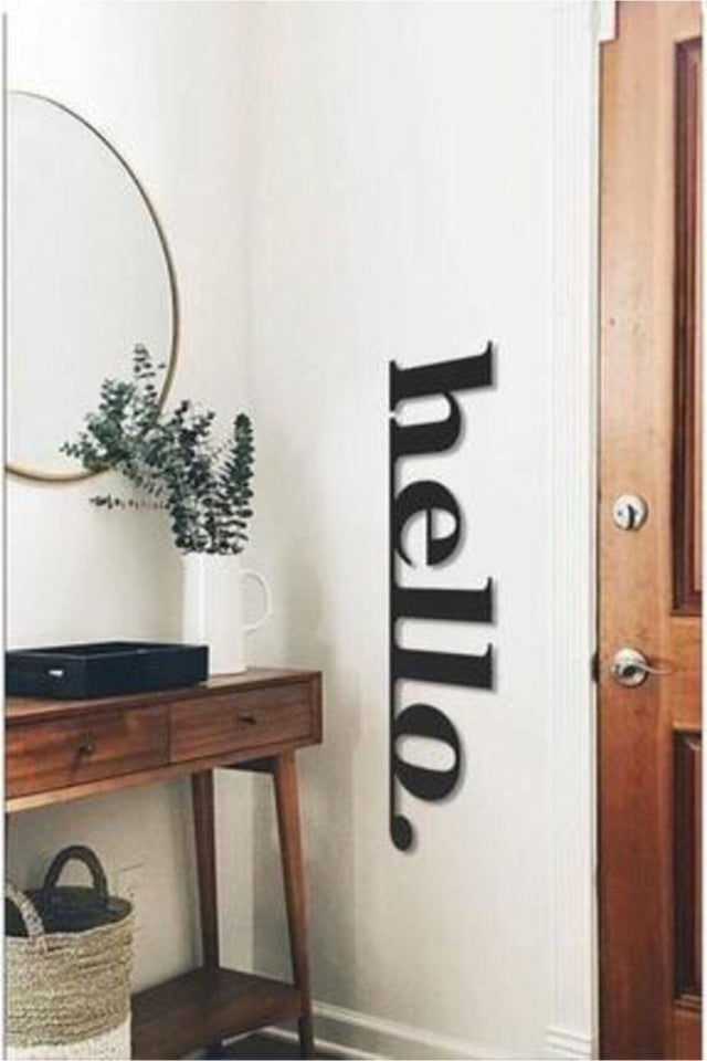 Hello Wooden Graffiti - Wall Decor ( 50x20 Cm ) - Swordslife