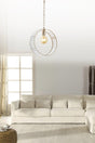 Hermes 32 Cm Crystal Stone Ornamented Yellow Single Chandelier - Swordslife