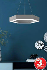 Hexagon (Grey Case, Daylight) Led Modern Led Chandelier - Swordslife