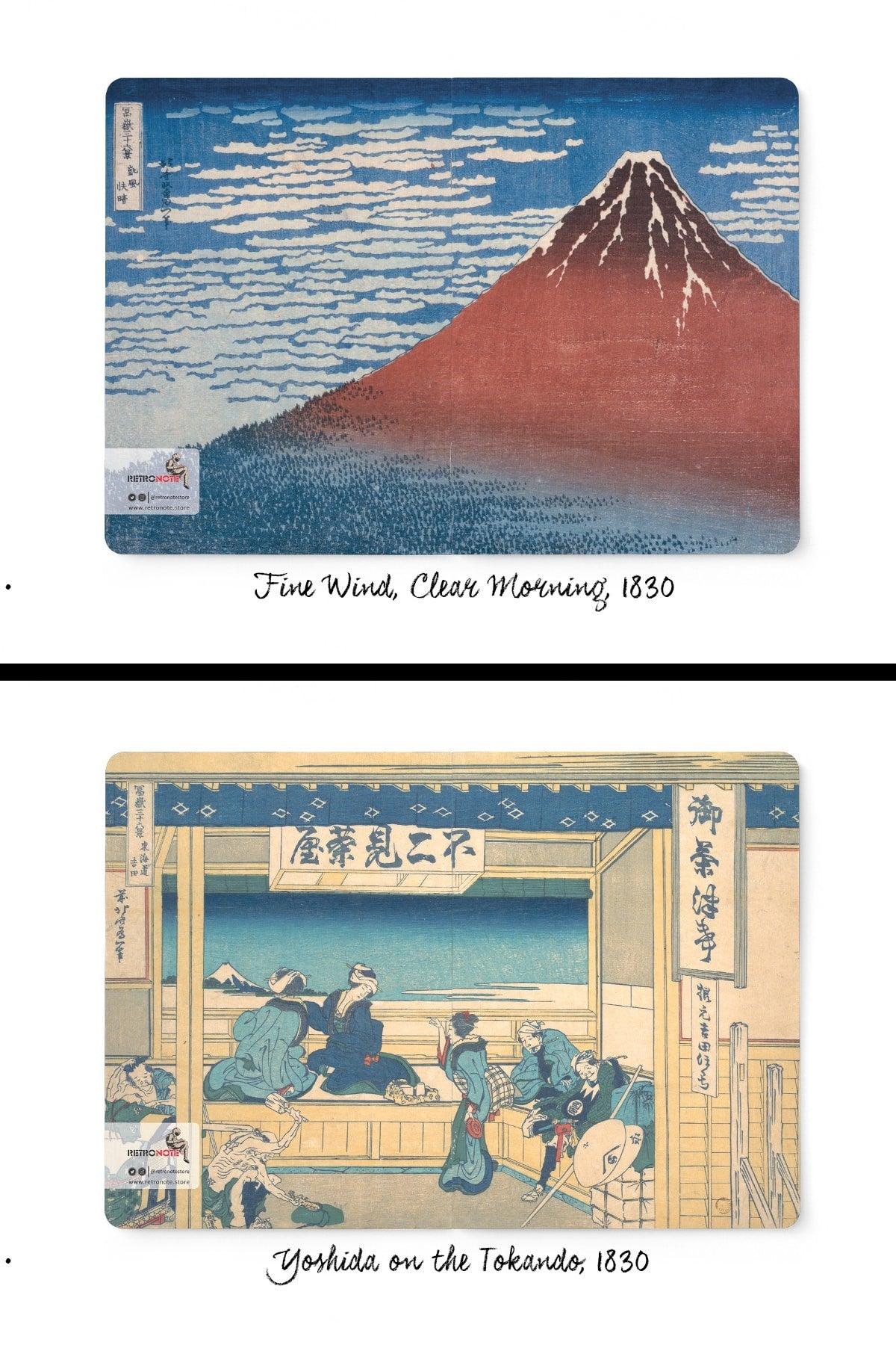 Hokusai 4-Piece Notebook Set 2 - Mount Fuji