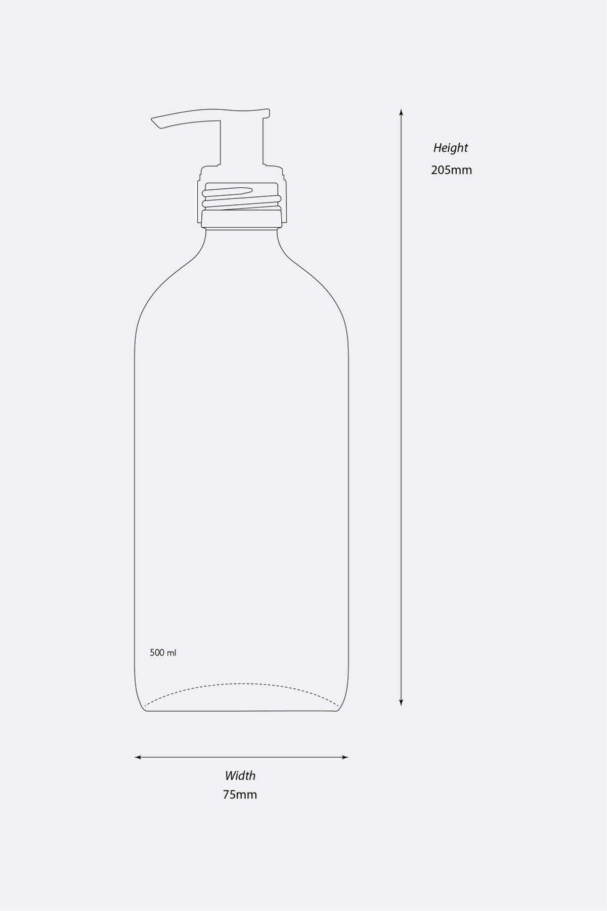 Trichi Home 500ml Amber Glass Liquid Soap Dispenser