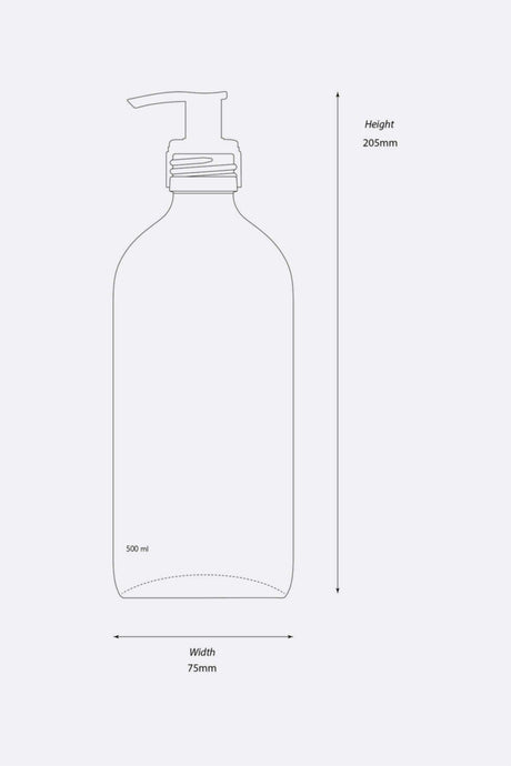 Trichi Home 500ml Amber Glass Liquid Soap Dispenser