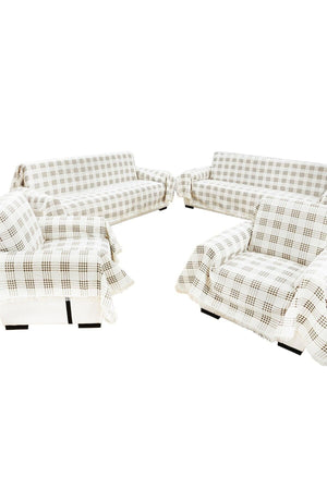 Home Sofa Cover Set Buldan Work 4 Pieces Maxi - Swordslife
