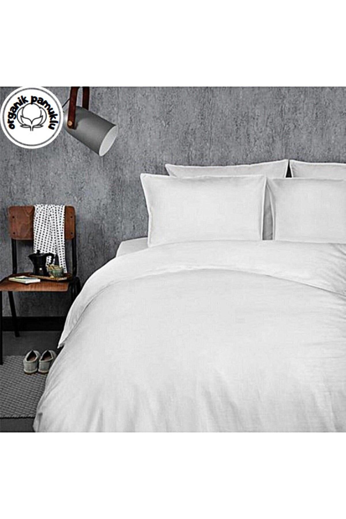 Home Ranforce Luxury Cotton Single Duvet Cover Set - White - Swordslife