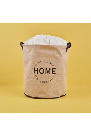 Home Waterproof Jute Laundry Basket Natural (36x40 Cm) - Swordslife