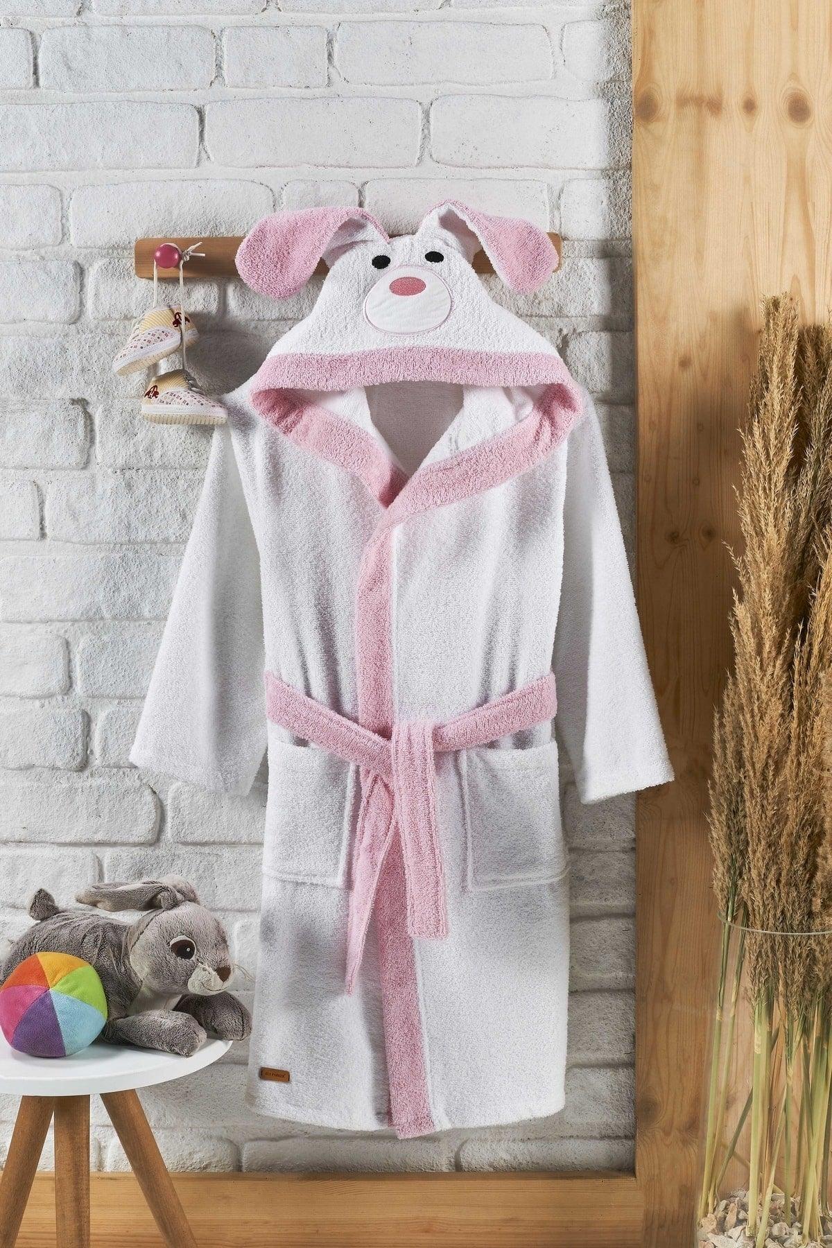 Hooded Kids Bathrobe 100% Cotton Water Absorbent