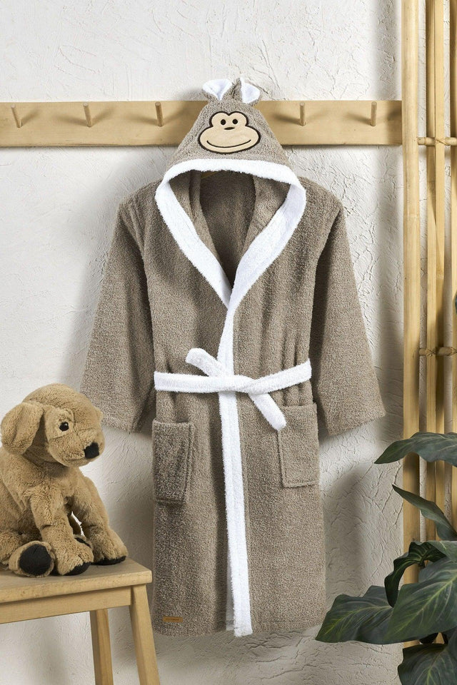 Hooded Kids Bathrobe 100% Cotton Water Absorbent