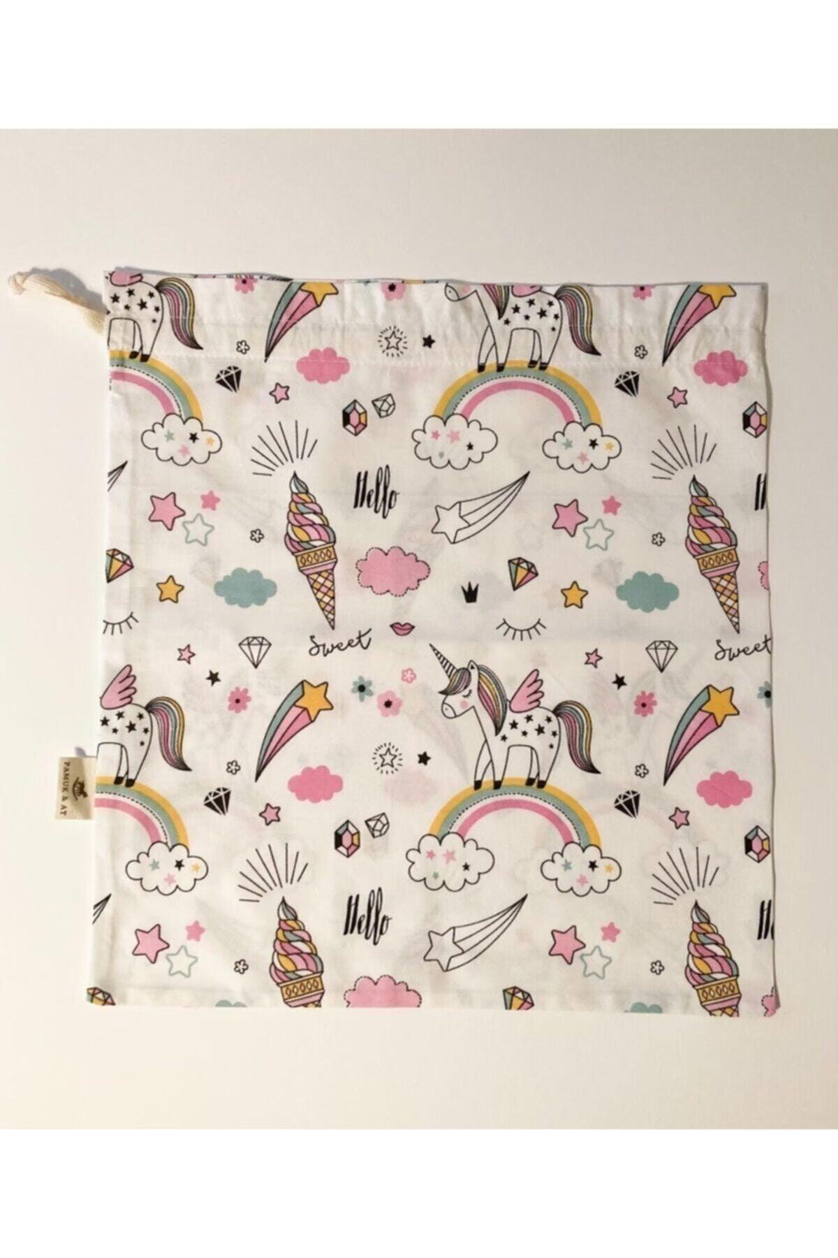 https://www.swordslife.com/ White Unicorn Patterned Multi-Purpose Baby Dirty Laundry Bag - Swordslife