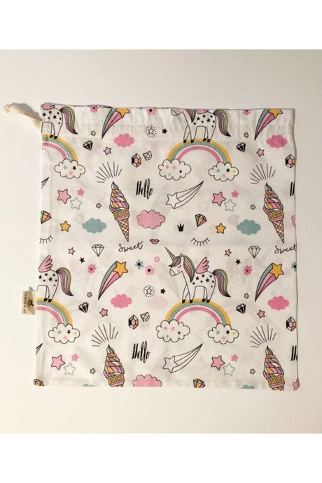 https://www.swordslife.com/ White Unicorn Patterned Multi-Purpose Baby Dirty Laundry Bag - Swordslife