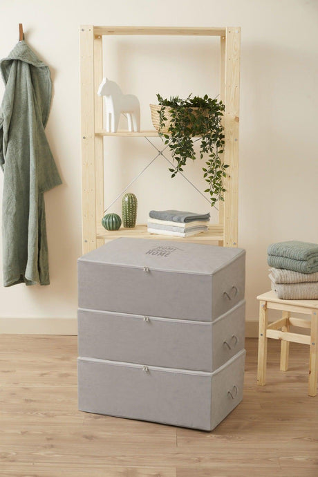 Hurç 3 Pcs. Large Size Gray Color Interlining Under Base Base