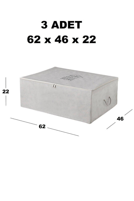 Hurç 3 Pcs. Large Size Gray Color Interlining Under Base Base