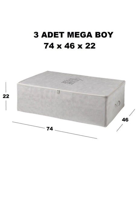 Hurç 3 Pcs. Mega Size Gray Color Interlining Under Base Base
