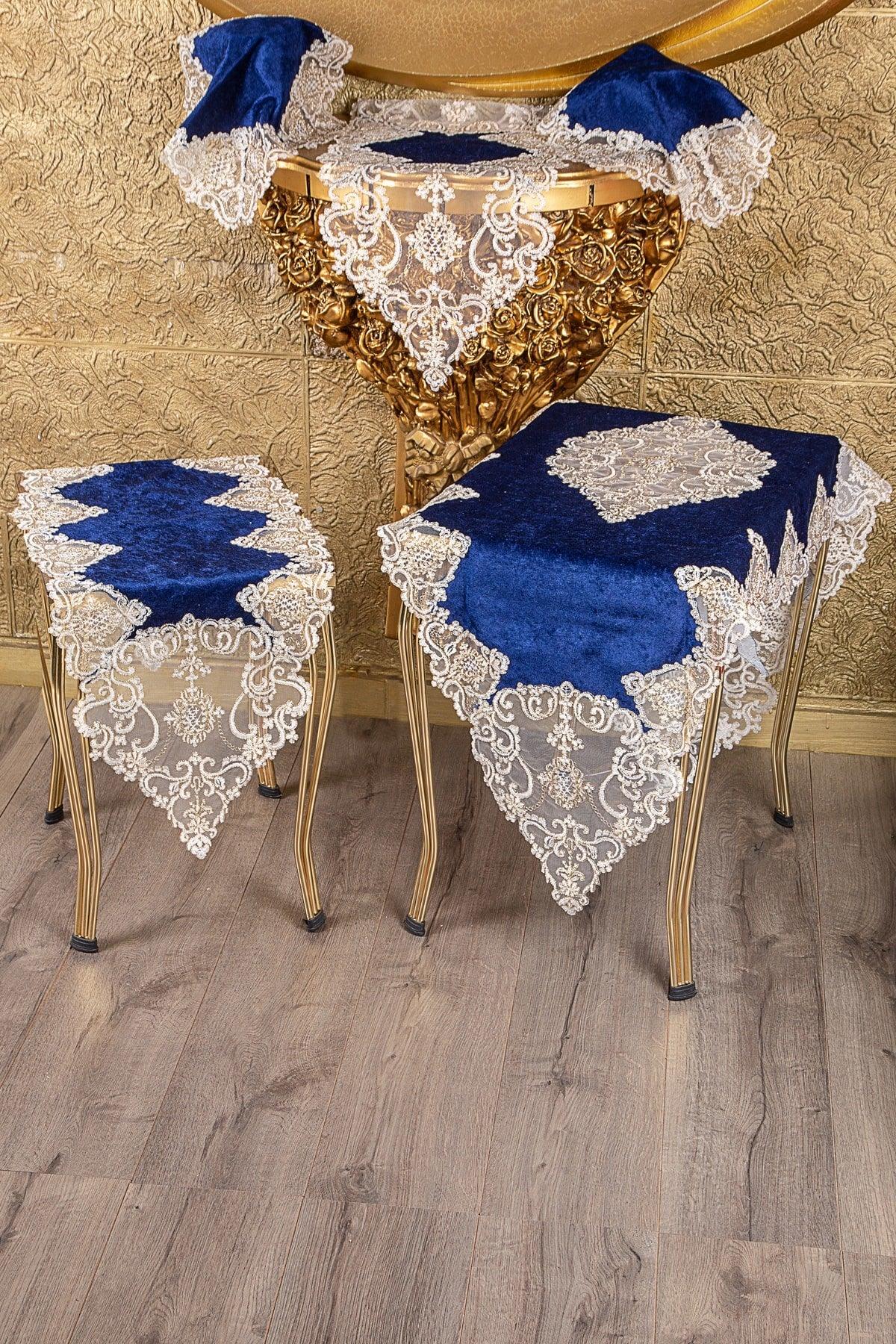 Hürrem Blue Velvet With Gold Lace 5