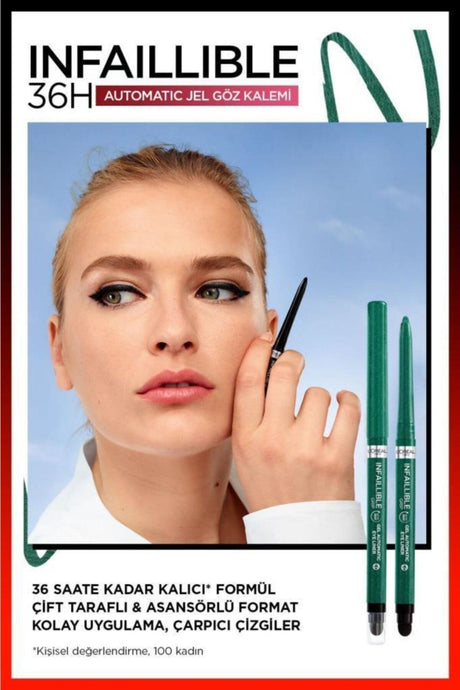 Infailable Automatic Gel Eye Liner - Emerald
