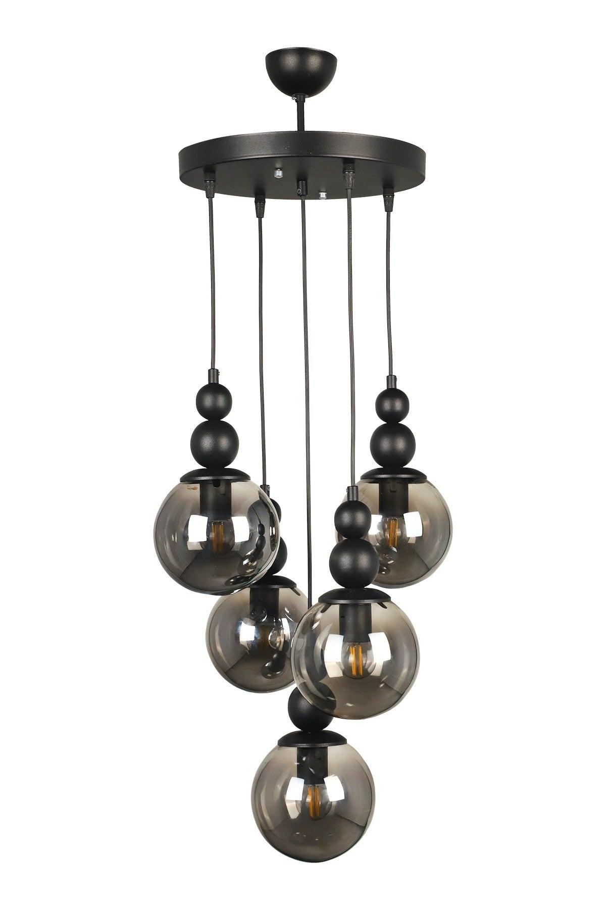 Endless 5th Chandelier Black Smoked Glass - Swordslife