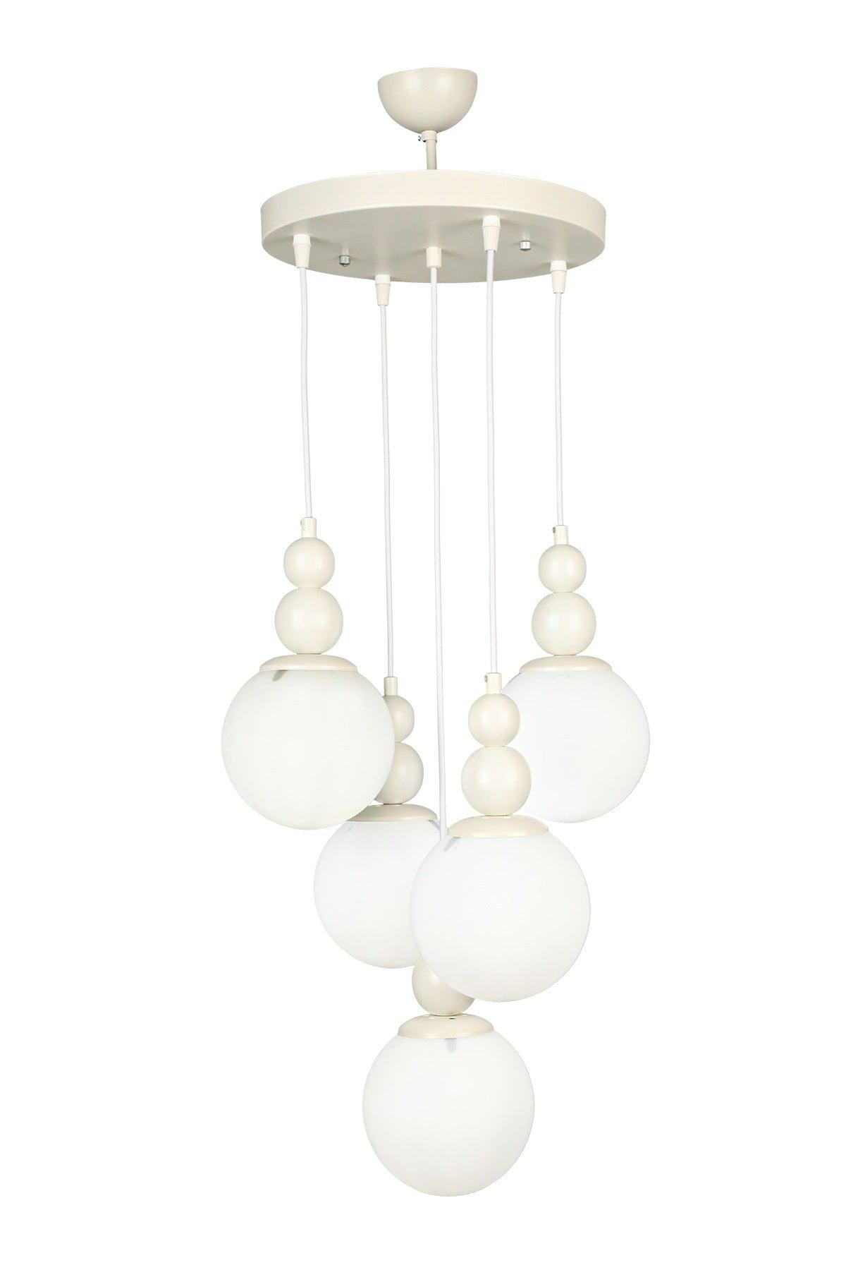 Endless 5th Chandelier White White Glass - Swordslife