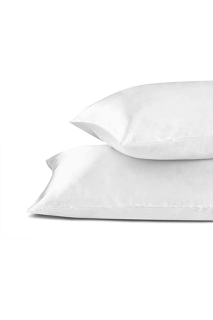 Silk Satin 50x70 Cm Pillow Cover 2 Pieces Buckle Curly Hair White 2 Pieces - Swordslife
