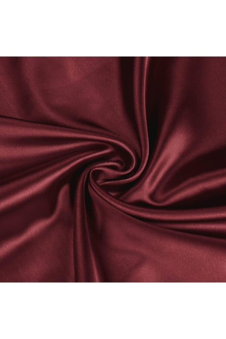 Silk Satin 50x70 Cm Pillow Cover 2 Pieces Buckle Curly Hair Claret Red 2 Pieces - Swordslife