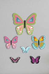 Luminous Butterfly Figured Wooden Wall Ornament-wall Stikır-sticker-kid's Room Wall Door Ornament - Swordslife