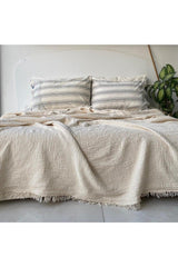 Ivory Oversized Muslin Bedspread - Swordslife