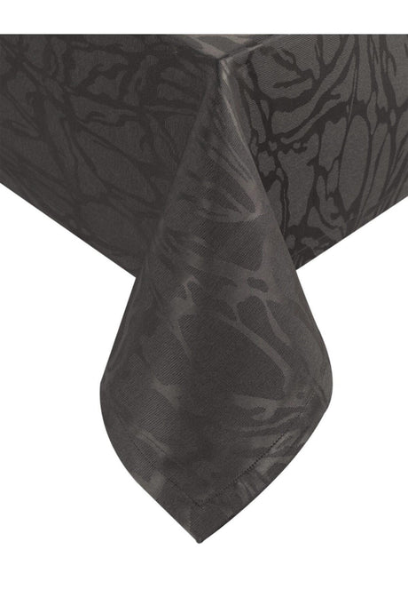 Jacquard Patterned Anthracite Carefree Fancy Table Cloth - Swordslife