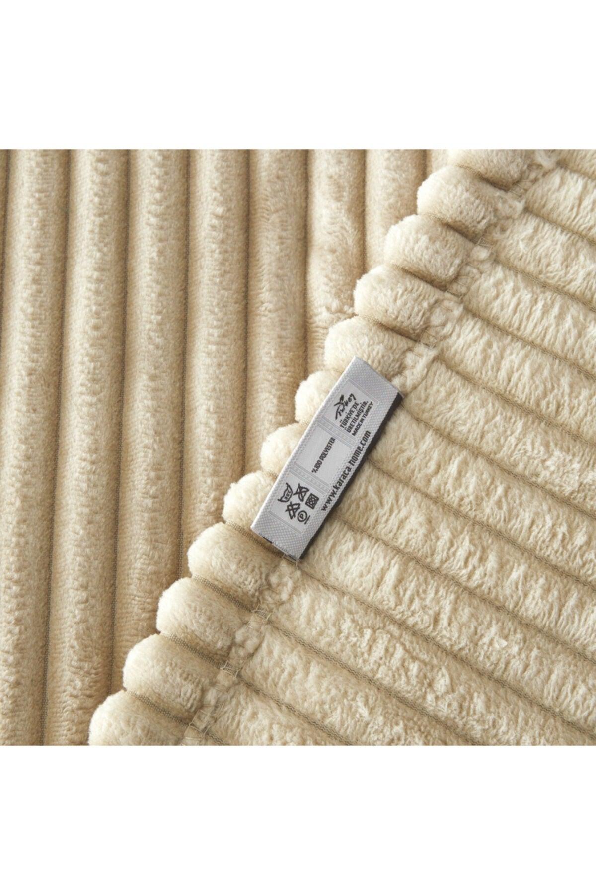 Joena Beige Double Soft Bedspread - Swordslife