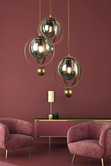 Jupiter 3rd Chandelier Tumbled Smoked Glass