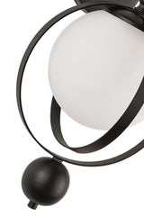 Jupiter Sconce 2 Pieces Black and White Glass - Swordslife