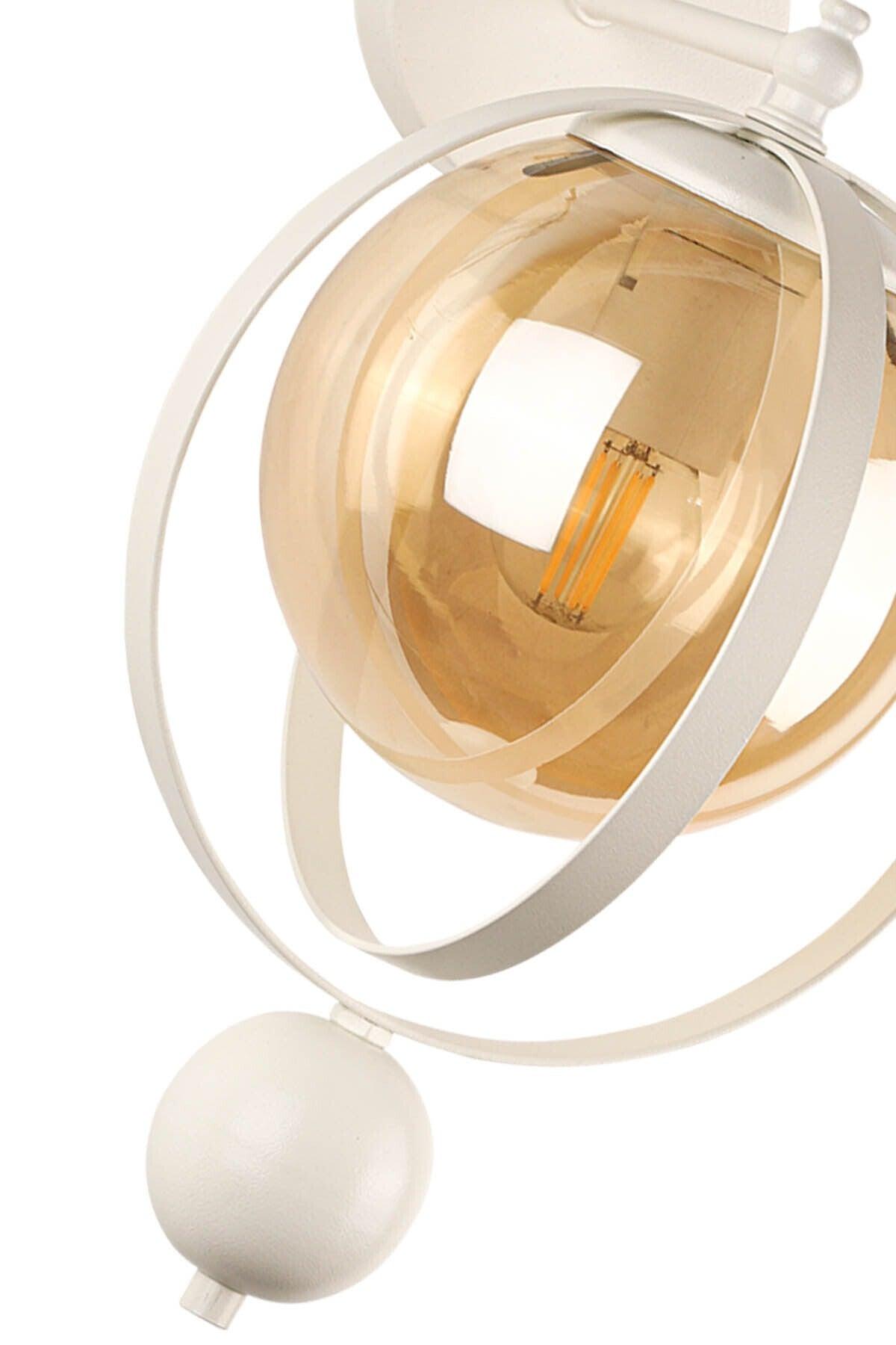 Jupiter Sconce 2 Pieces White Honey Glass - Swordslife