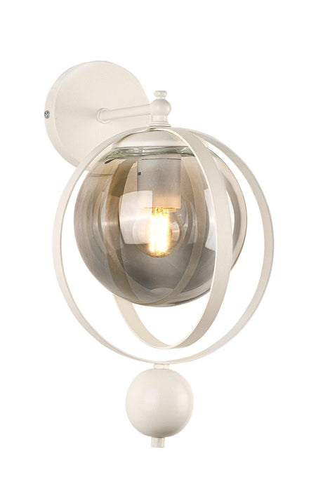 Jupiter Sconce 2 Pieces White Smoked Glass - Swordslife