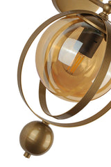 Jupiter Sconce 2 Pieces Tumbled Honey Glass - Swordslife